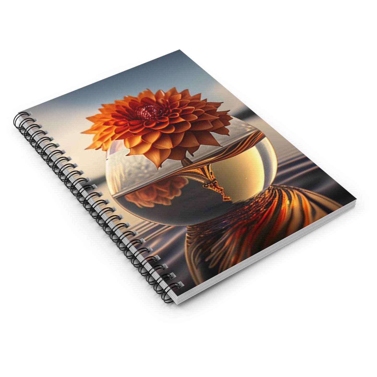 Spiral Notebook - Ruled Line Dahlia Orange 1