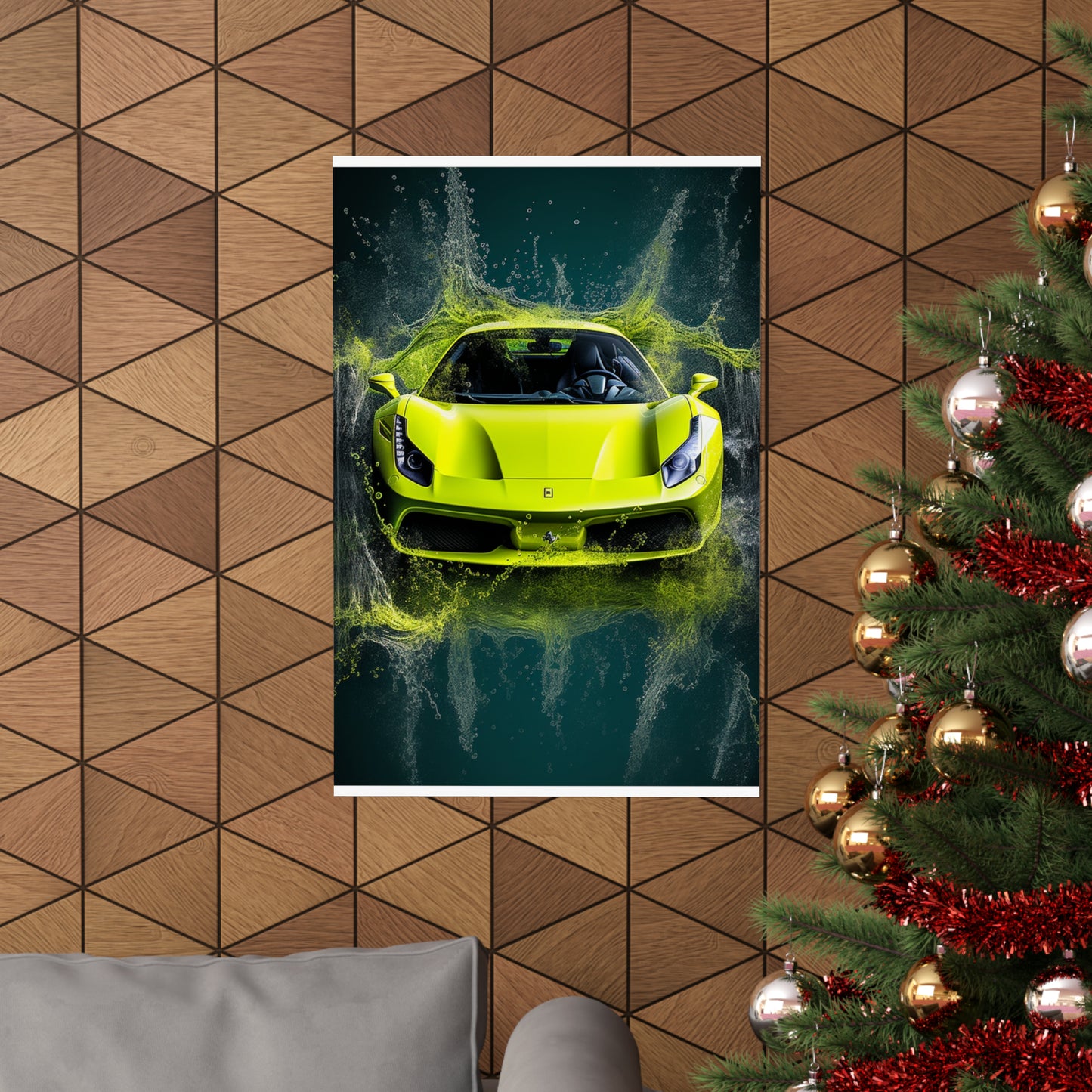 Premium Matte Vertical Posters Farrari Water 4