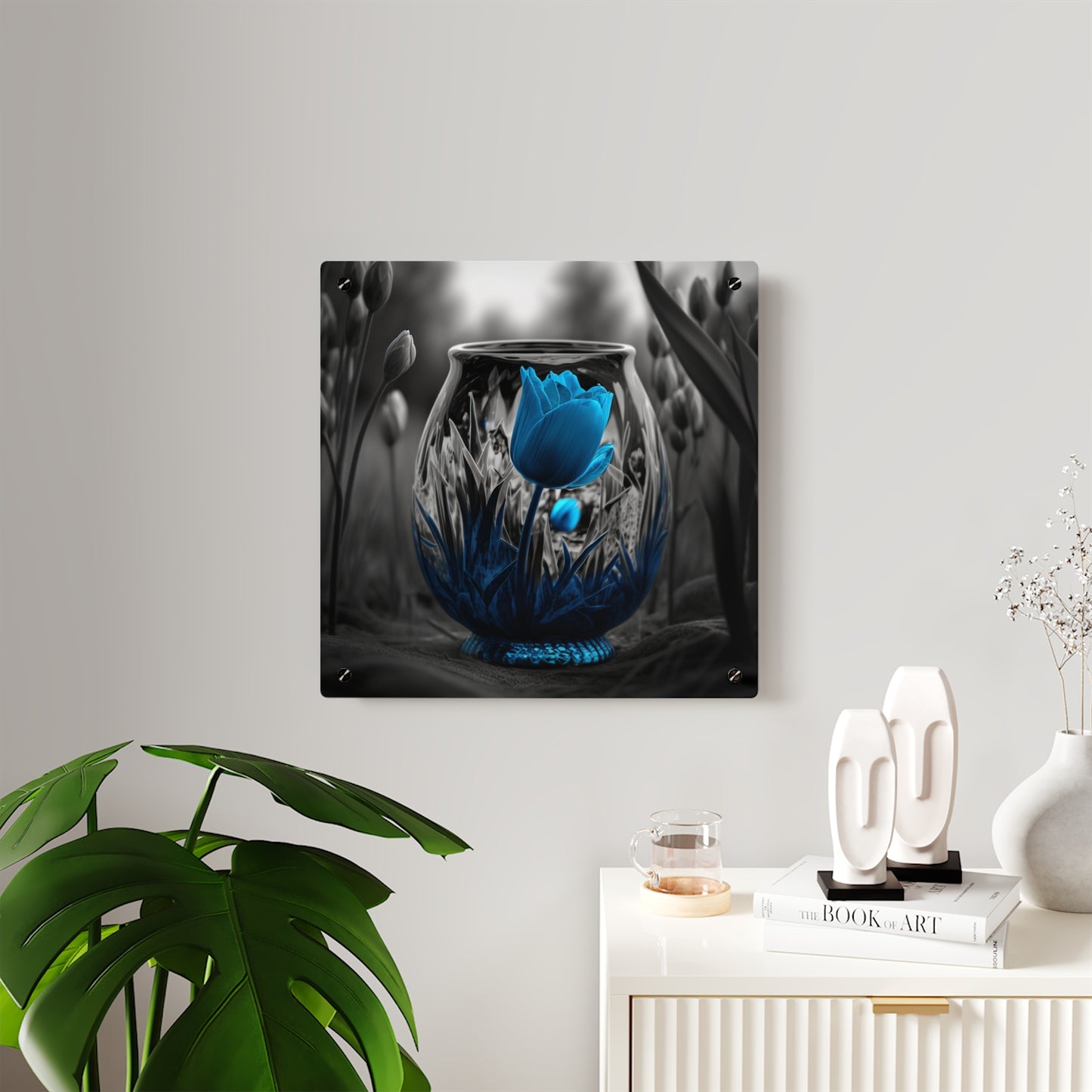 Acrylic Wall Art Panels Tulip Blue 6