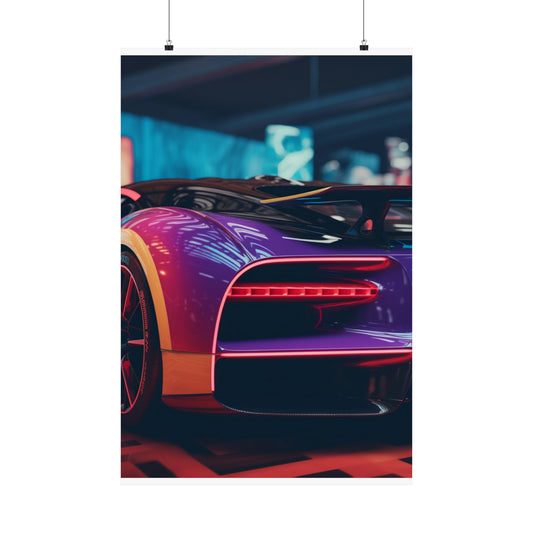 Premium Matte Vertical Posters Hyper Bugatti Neon Chiron 3