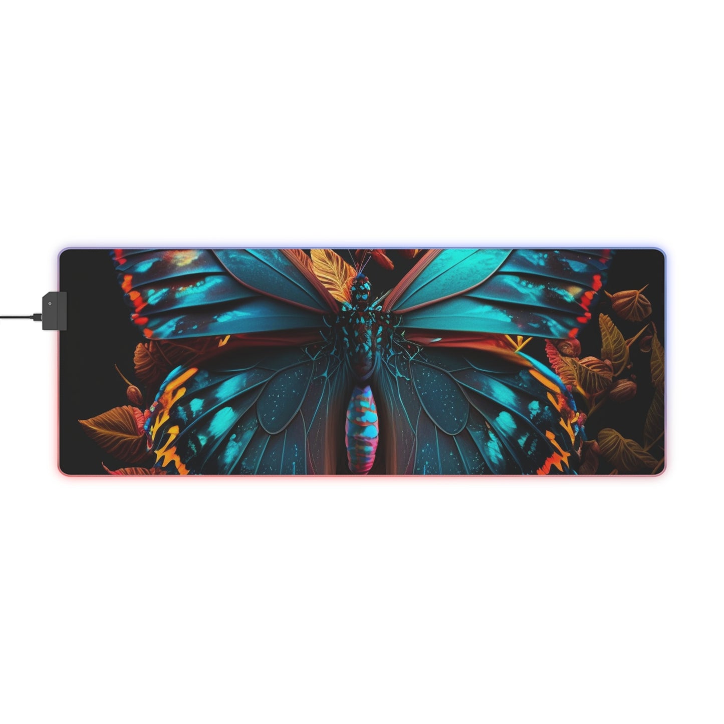 LED Gaming Mouse Pad Hue Neon Butterfly 1