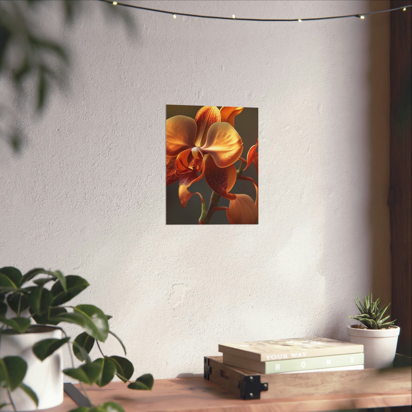 Premium Matte Vertical Posters Orange Orchid 1