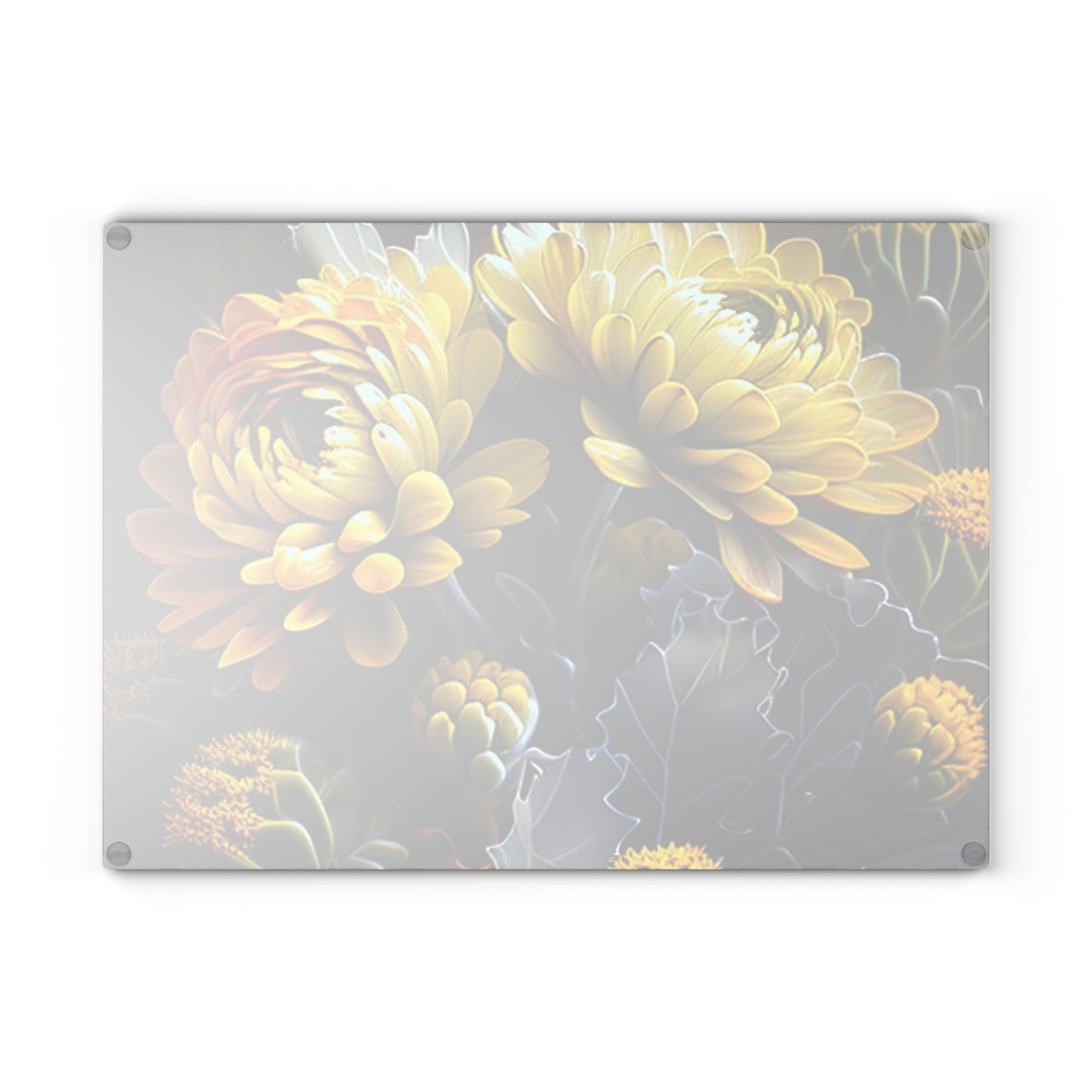 Glass Cutting Board Yellow Hermosas Flores Amarillas 1