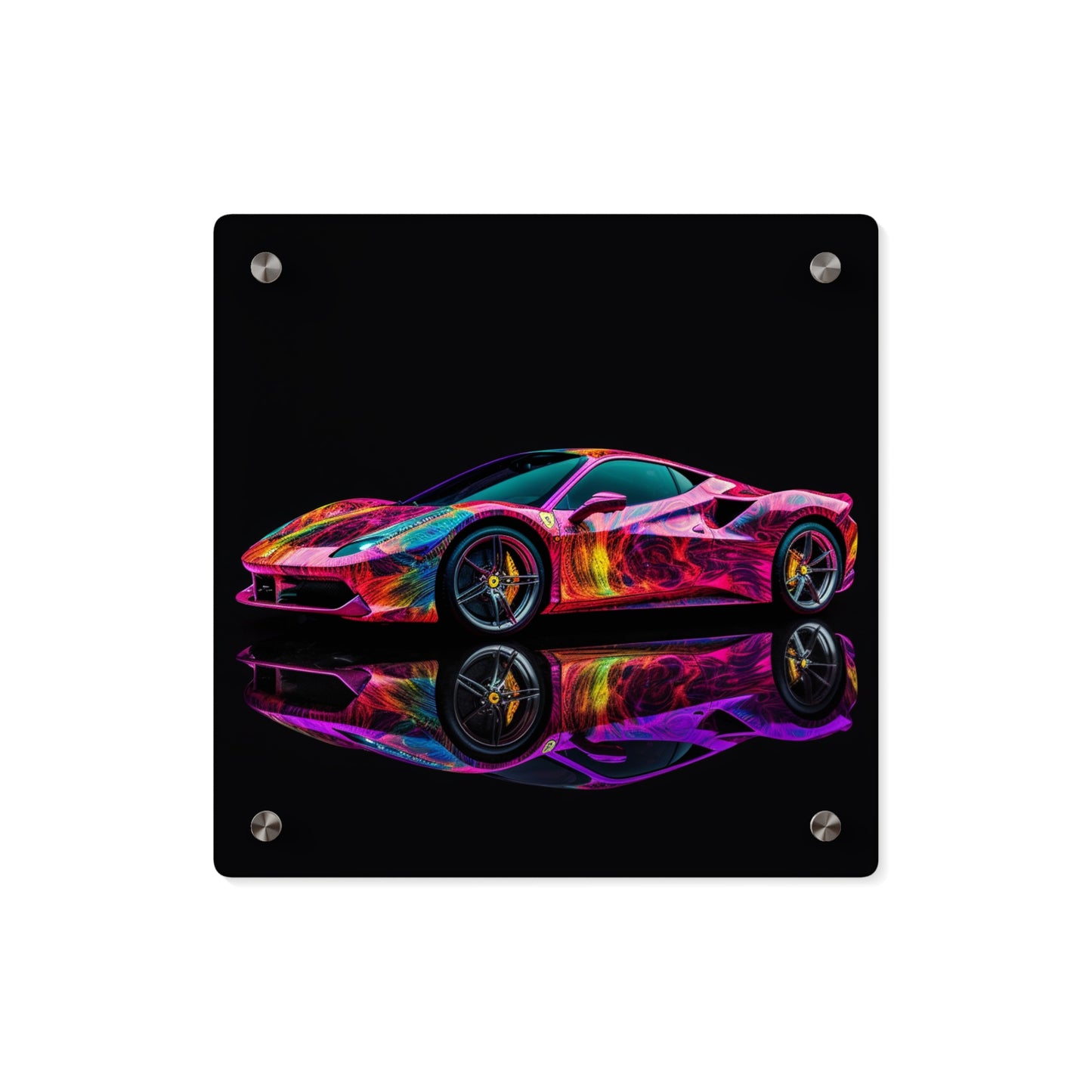 Acrylic Wall Art Panels Ferrari Color 4