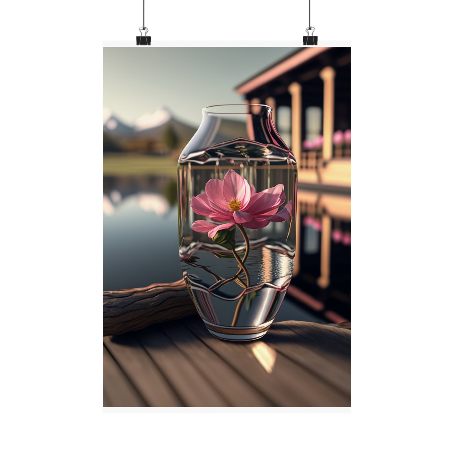 Premium Matte Vertical Posters Pink Magnolia 1