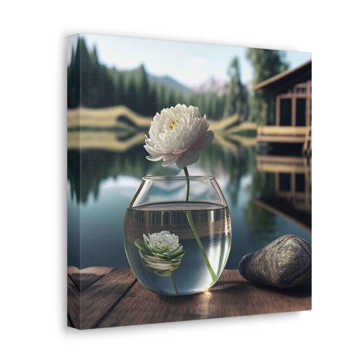 Canvas Gallery Wraps White Peony glass vase 2