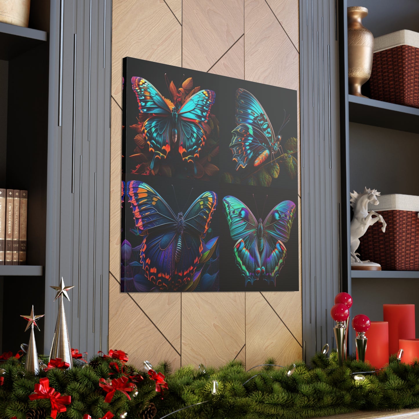 Canvas Gallery Wraps Hue Neon Butterfly 5