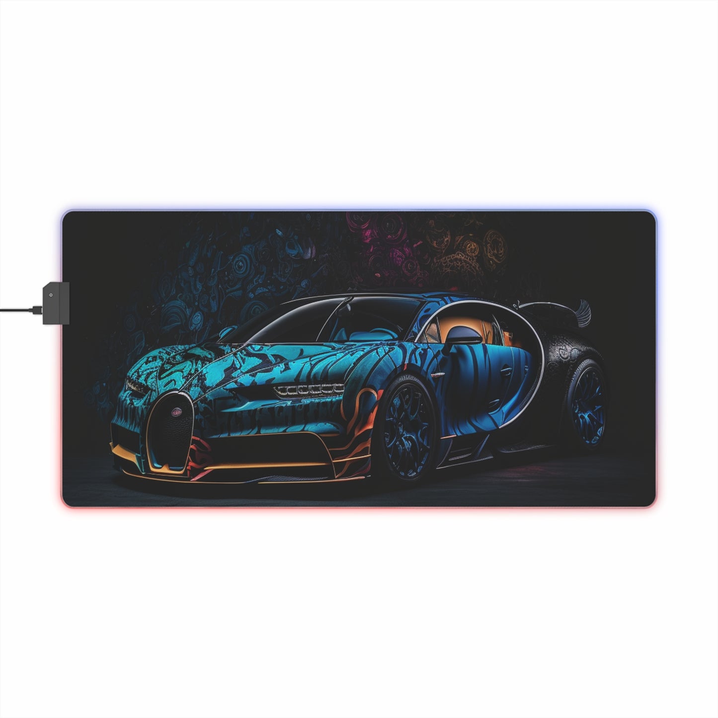 LED Gaming Mouse Pad Bugatti Blue 3