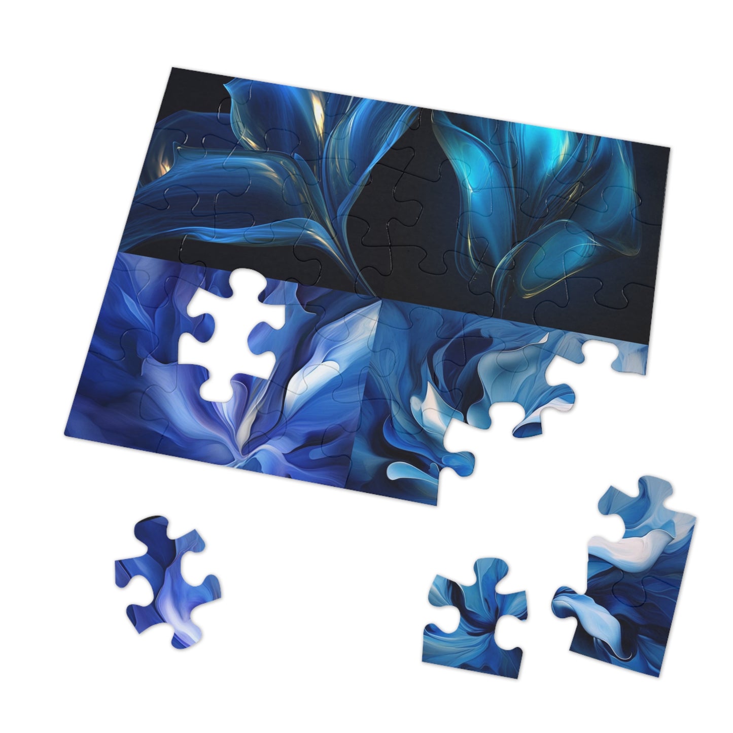 Jigsaw Puzzle (30, 110, 252, 500,1000-Piece) Abstract Blue Tulip 5