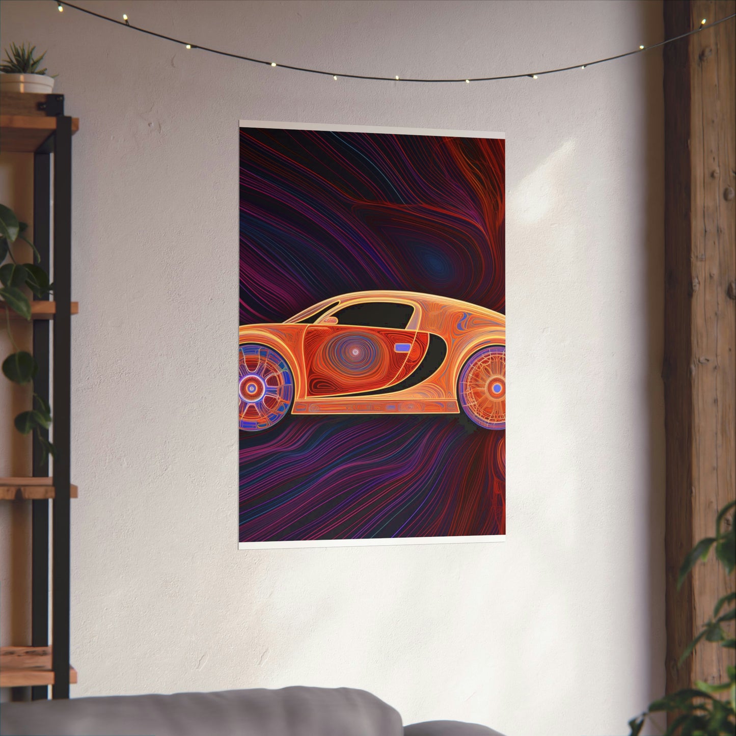 Premium Matte Vertical Posters Bugatti Abstract Concept 2