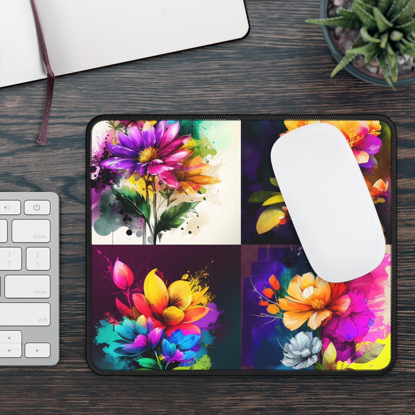 Gaming Mouse Pad  Bright Spring Flowers 5