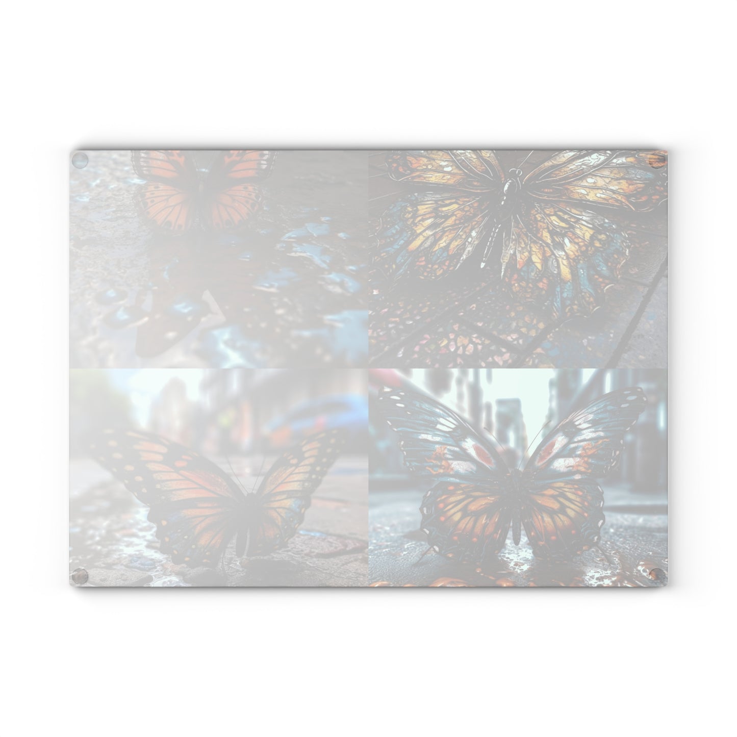 Glass Cutting Board Water Butterfly Street 5