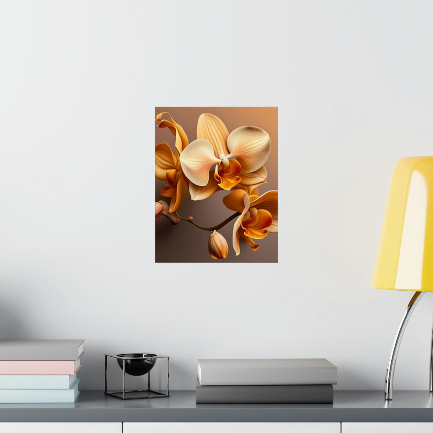 Premium Matte Vertical Posters orchid pedals 2