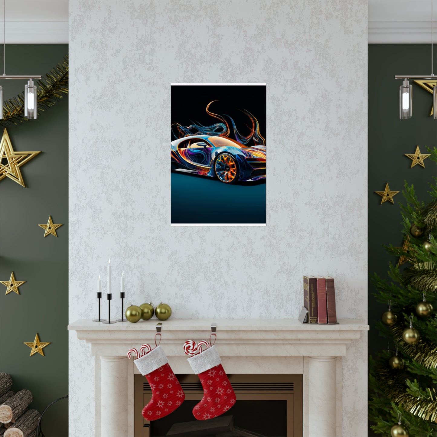 Premium Matte Vertical Posters Bugatti Abstract Flair 2