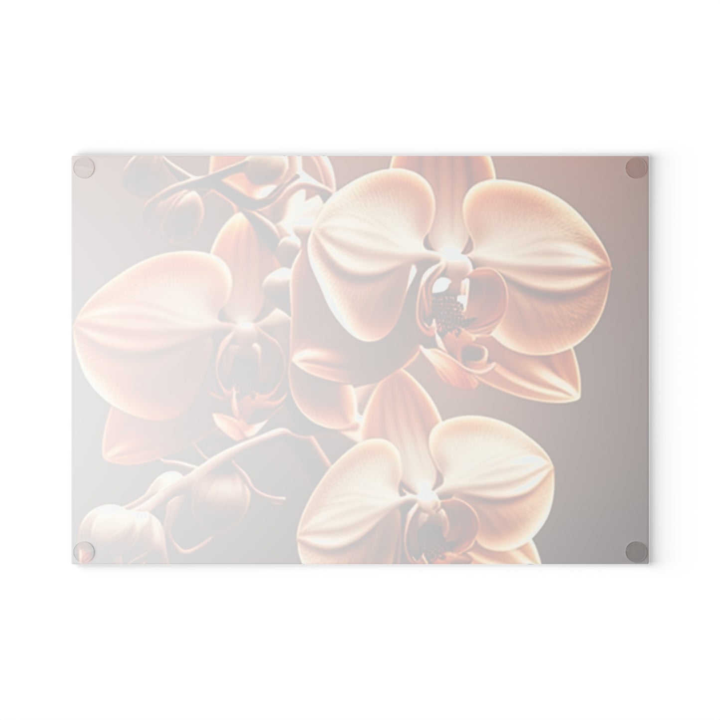 Glass Cutting Board orchid pedals 3