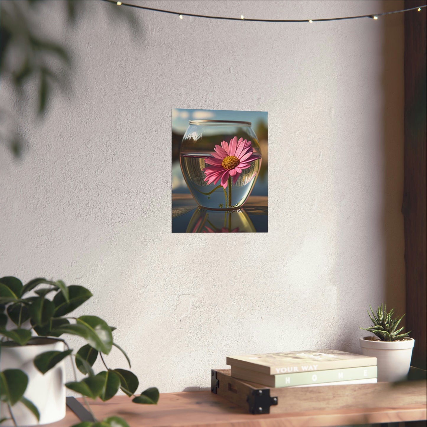 Premium Matte Vertical Posters Pink Daisy 3