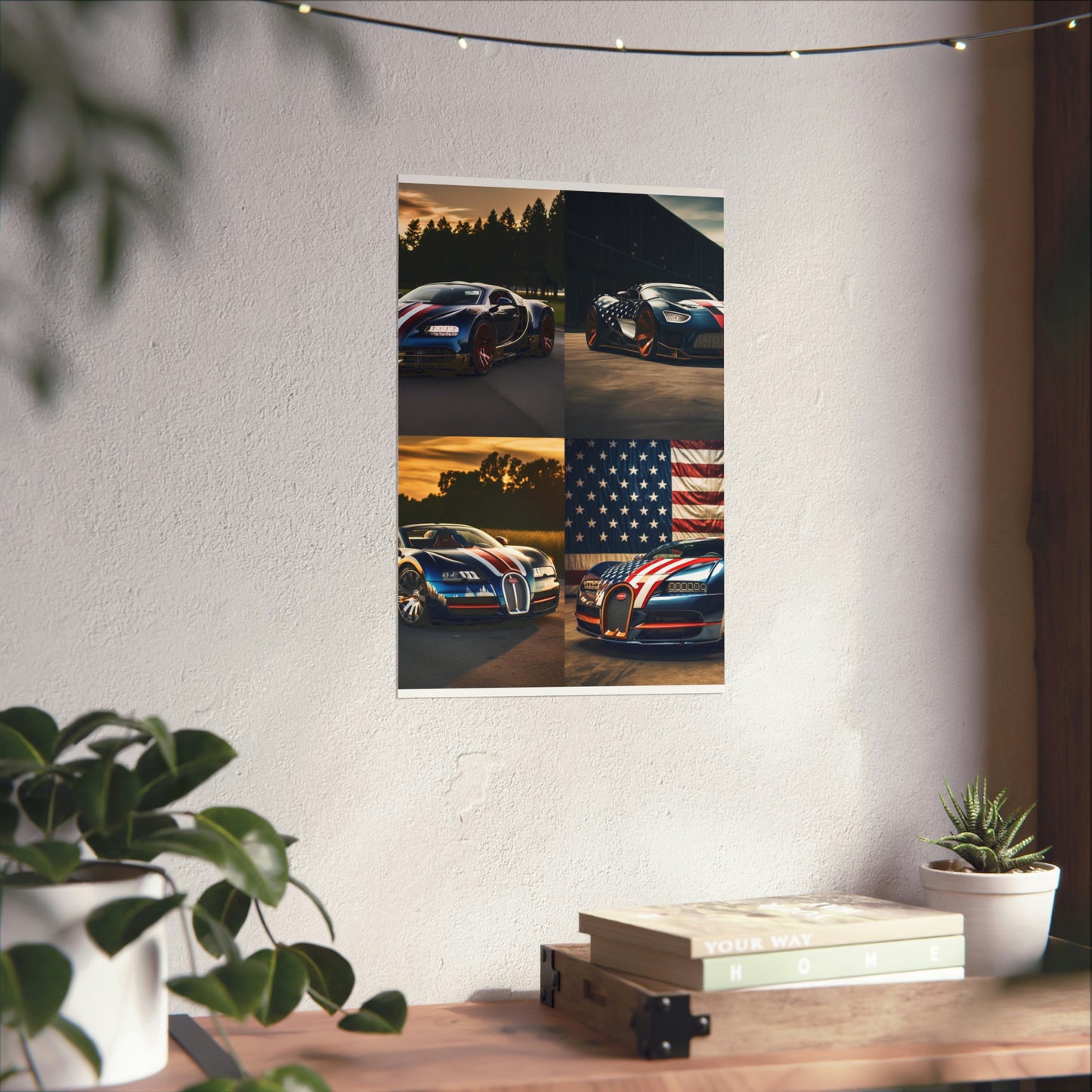 Premium Matte Vertical Posters Bugatti Flag American 5