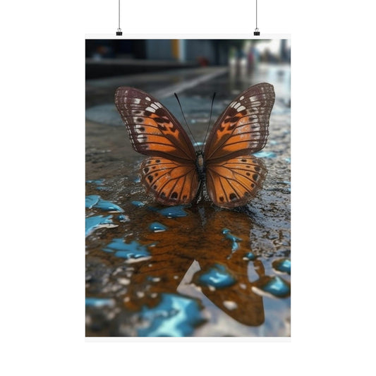 Premium Matte Vertical Posters Water Butterfly Street 2