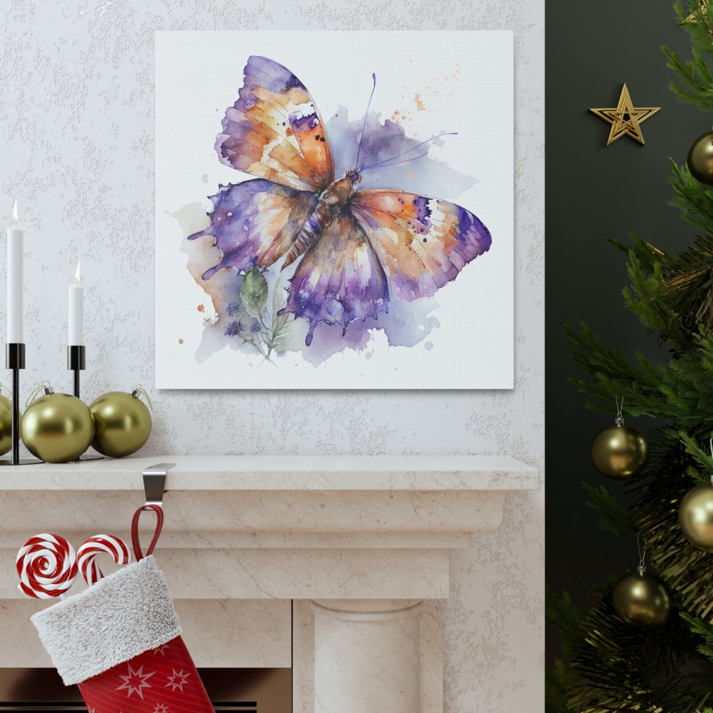 Canvas Gallery Wraps MerlinRose Watercolor Butterfly 1