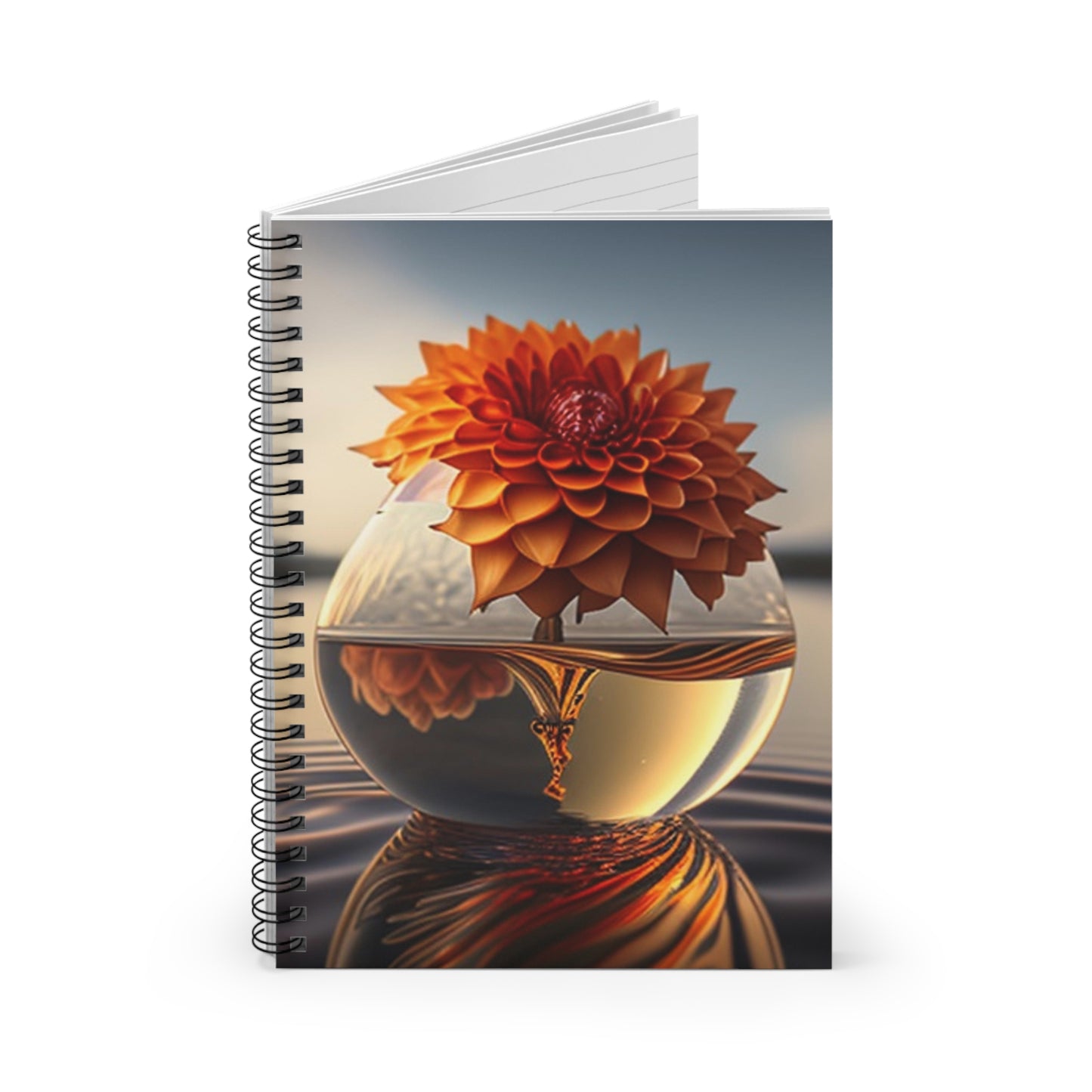 Spiral Notebook - Ruled Line Dahlia Orange 1
