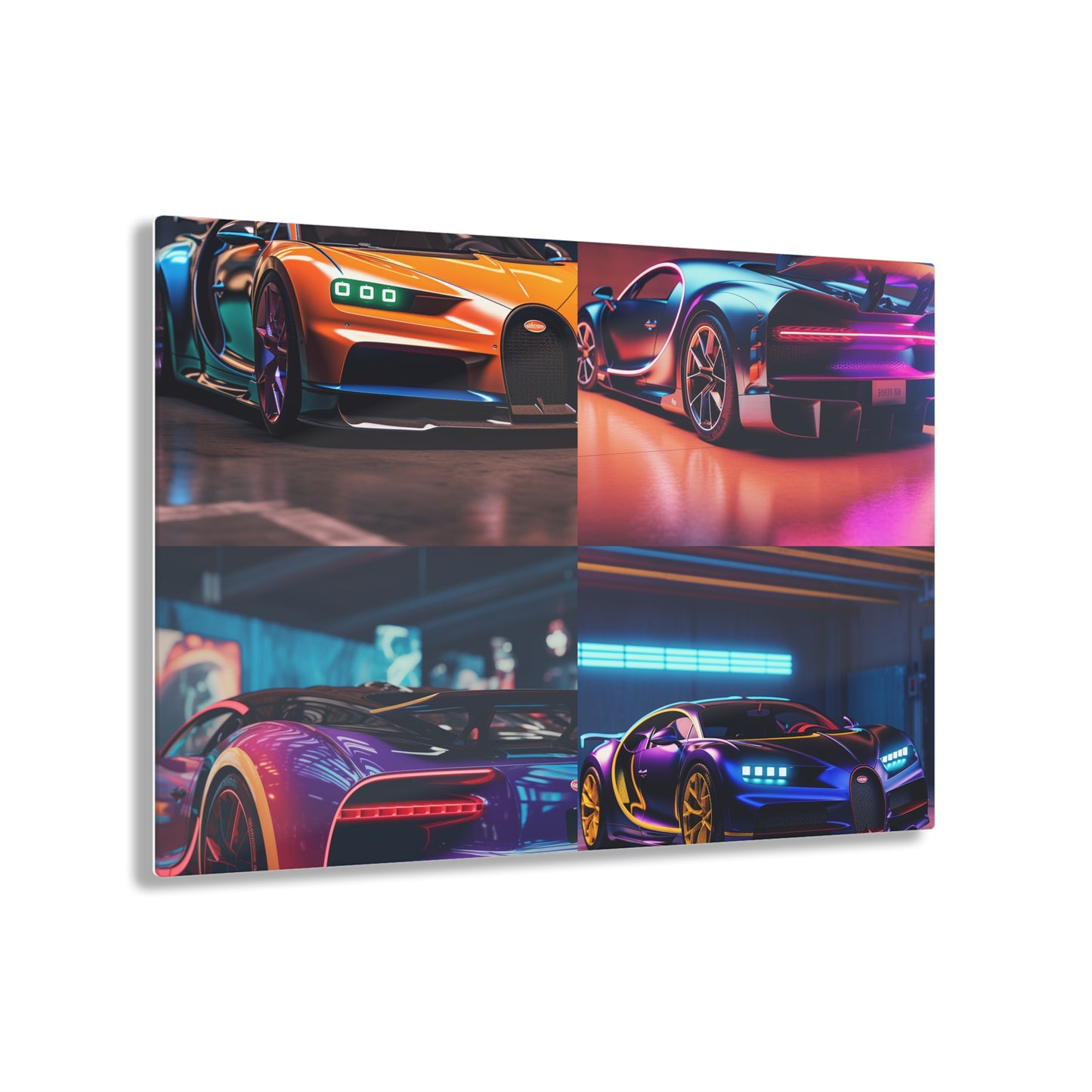 Acrylic Prints Hyper Bugatti Neon Chiron 5