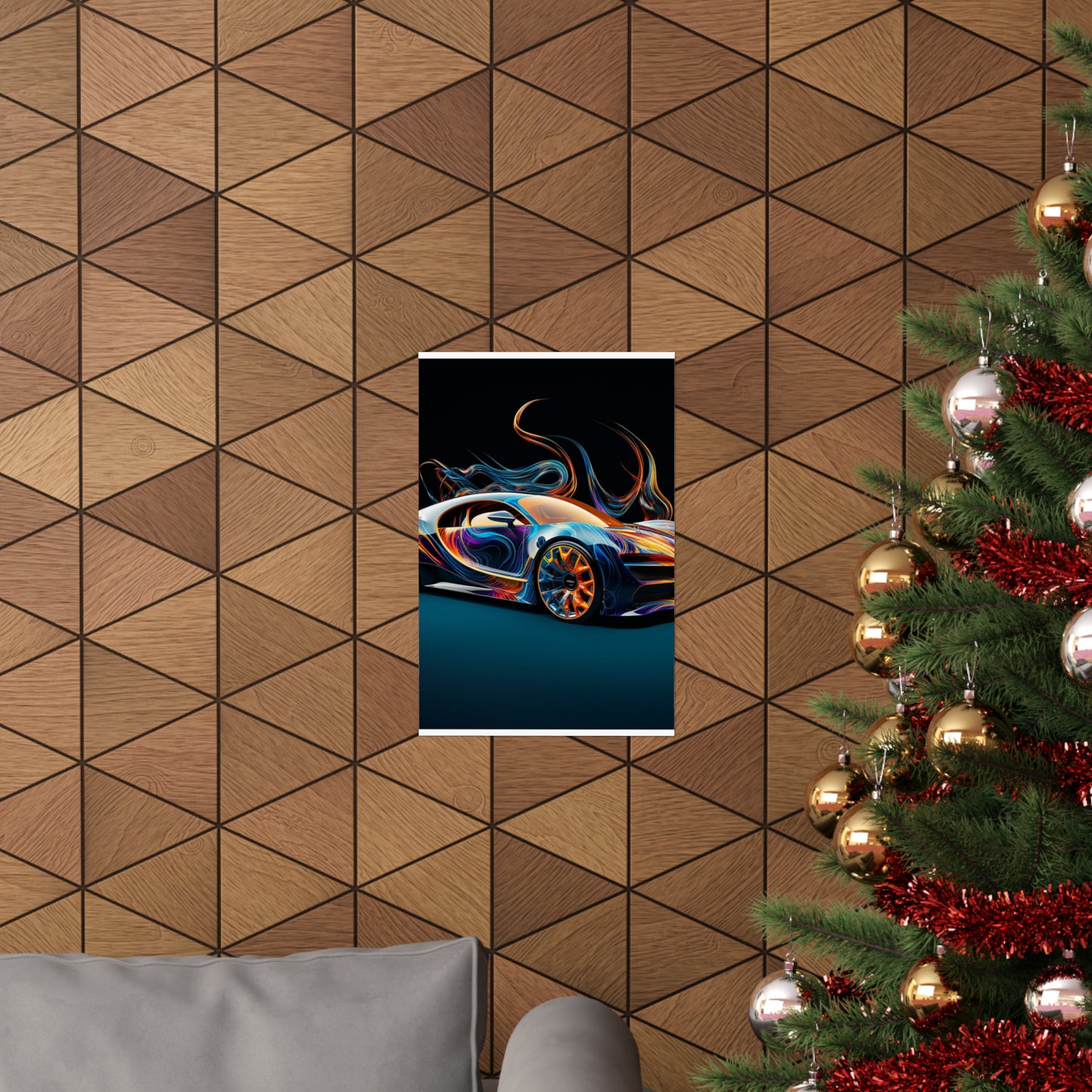 Premium Matte Vertical Posters Bugatti Abstract Flair 2