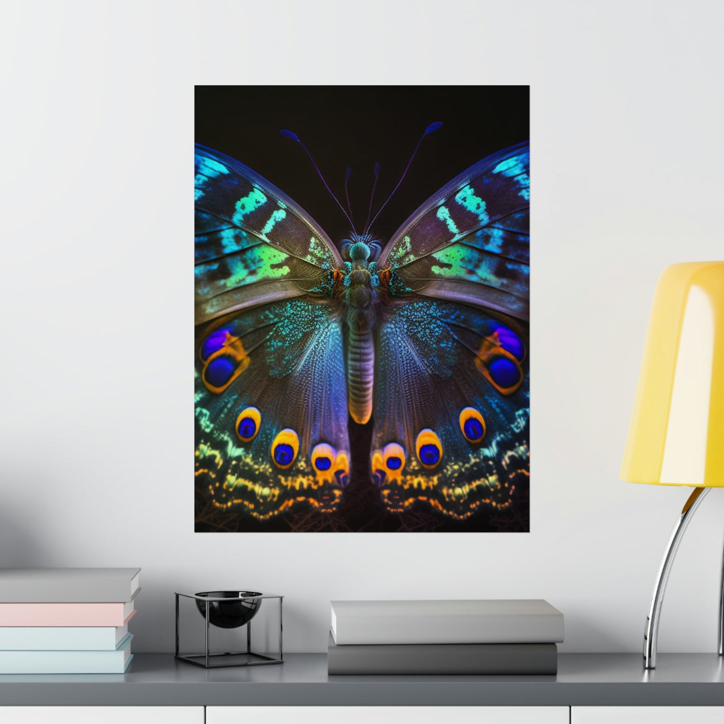 Premium Matte Vertical Posters Neon Hue Butterfly 3