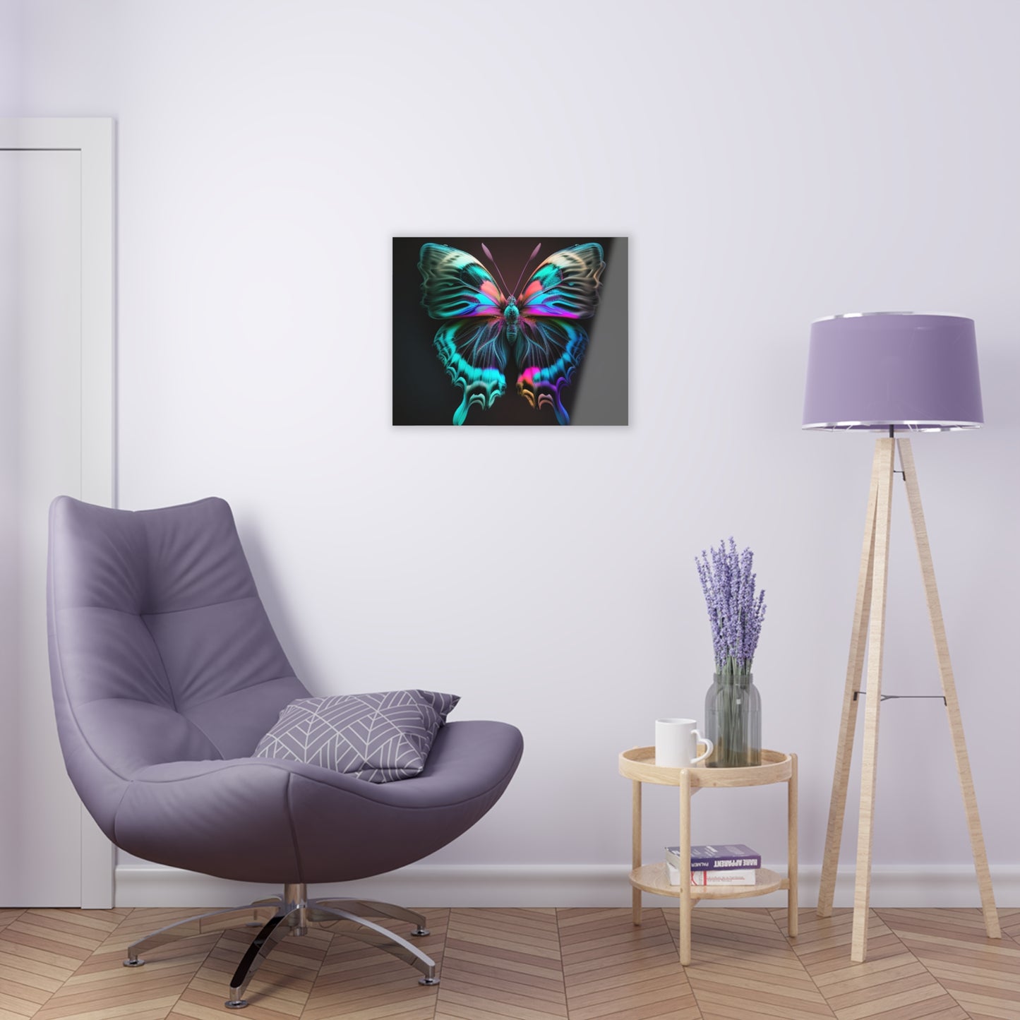 Acrylic Prints Neon Butterfly Fusion 3