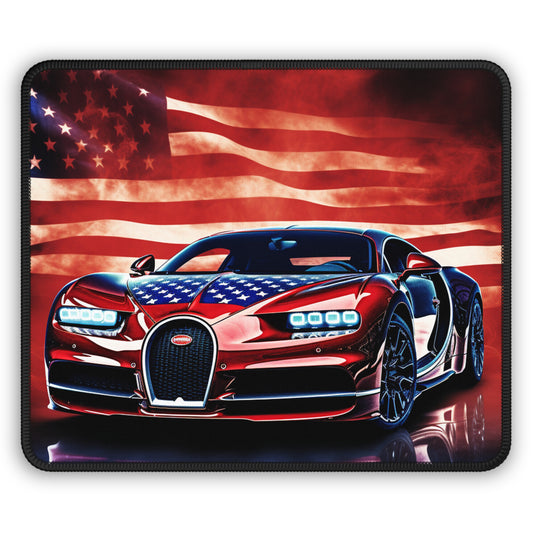 Gaming Mouse Pad  Abstract American Flag Background Bugatti 3