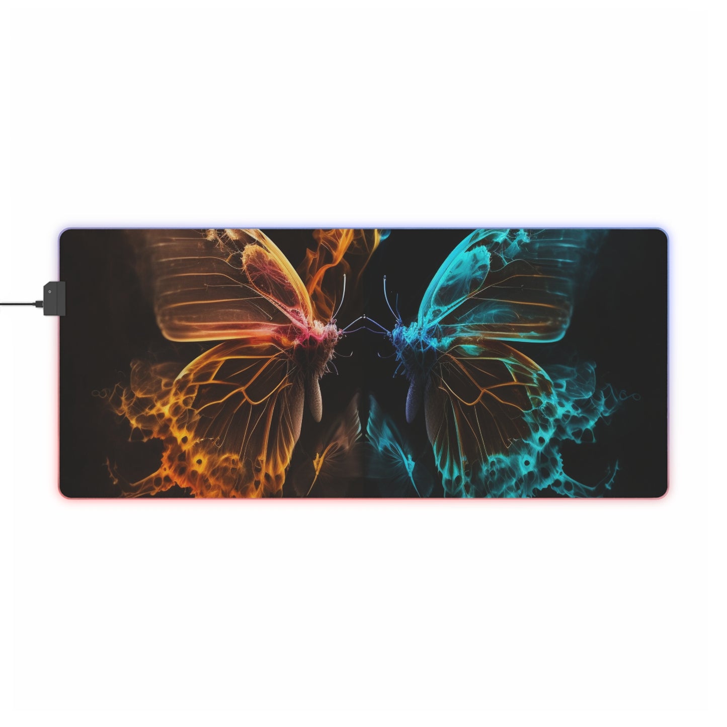 LED Gaming Mouse Pad Kiss Neon Butterfly 10