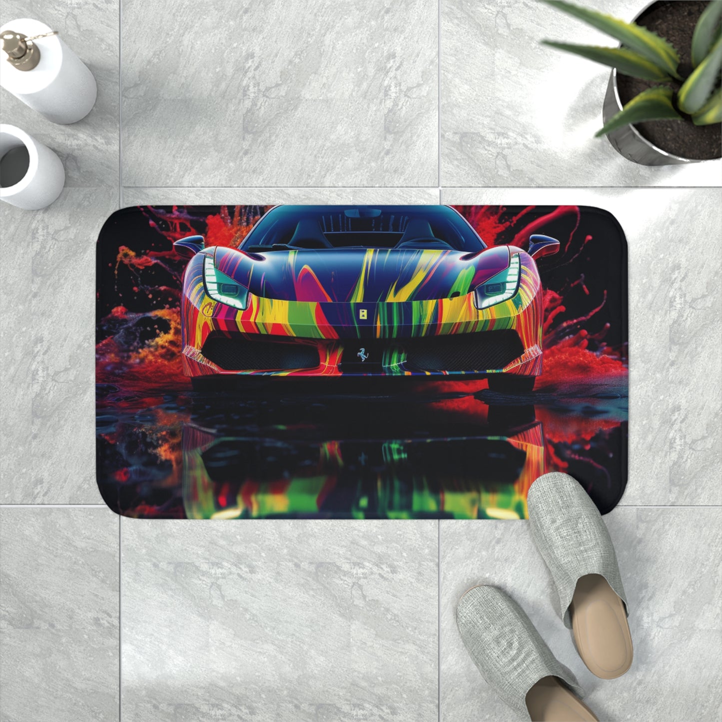 Memory Foam Bath Mat Ferrari Fusion Water 1