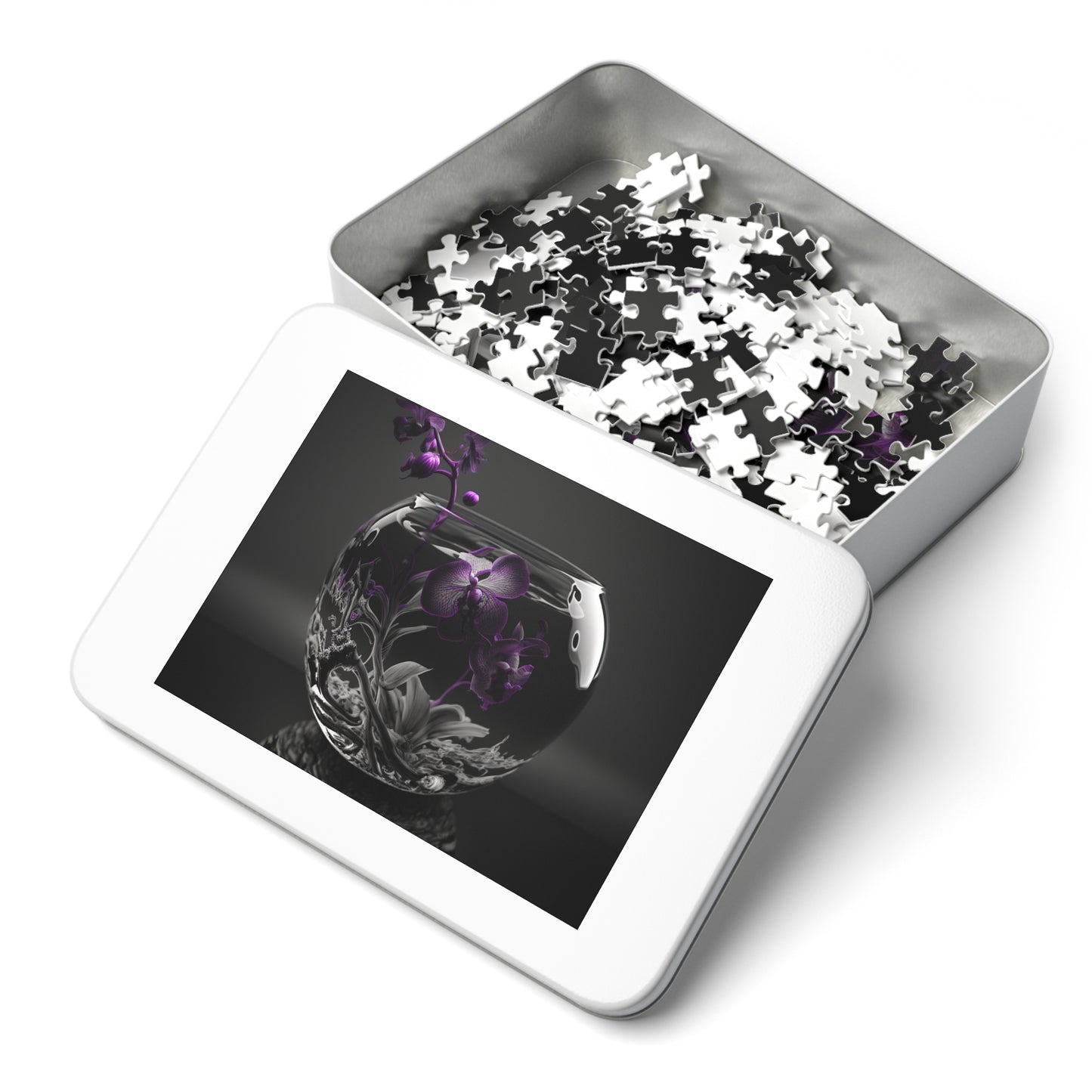 Jigsaw Puzzle (30, 110, 252, 500,1000-Piece) Purple Orchid Glass vase 3