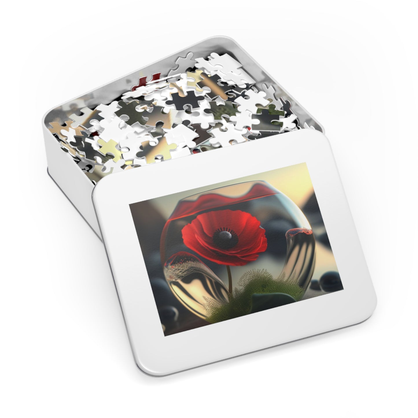 Jigsaw Puzzle (30, 110, 252, 500,1000-Piece) Red Anemone in a Vase 3