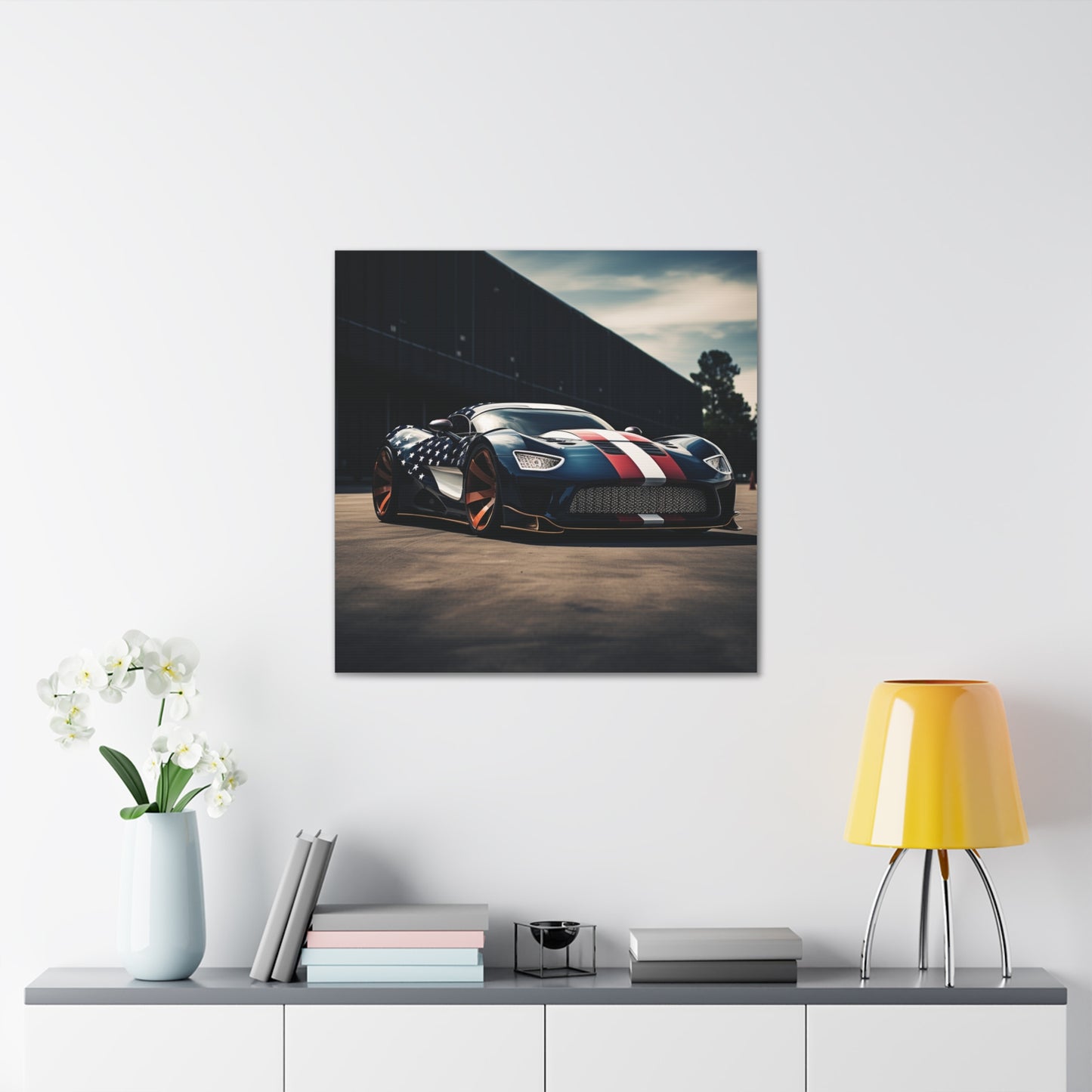 Canvas Gallery Wraps Bugatti Flag American 2