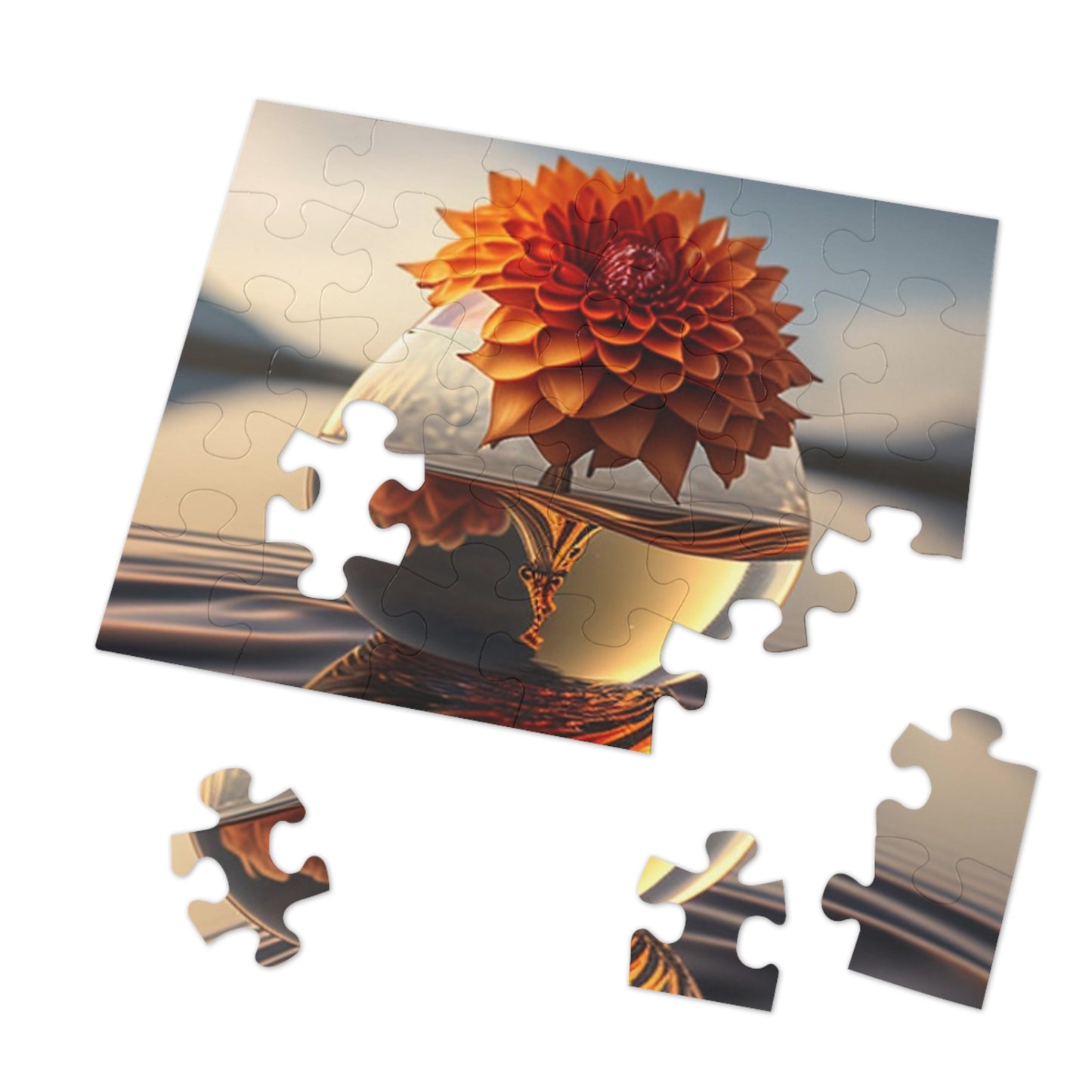 Jigsaw Puzzle (30, 110, 252, 500,1000-Piece) Dahlia Orange 1