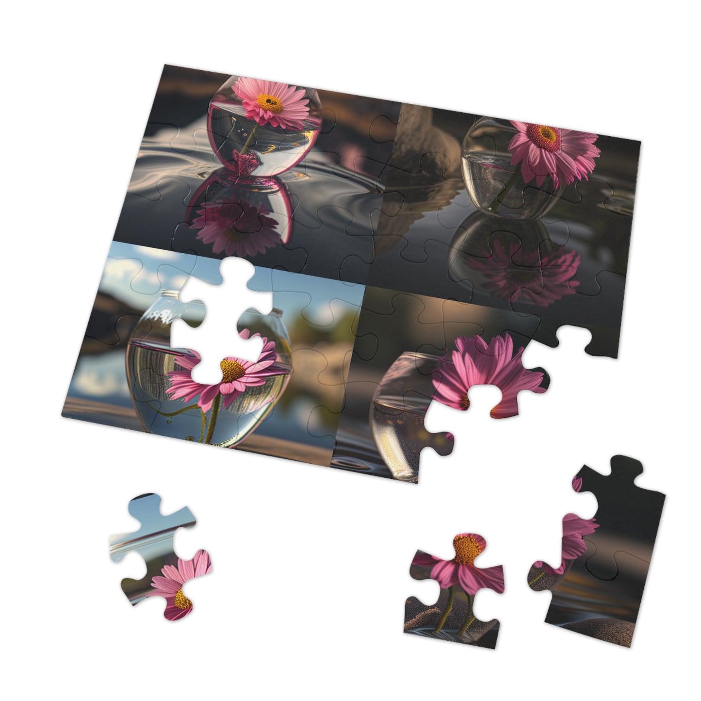 Jigsaw Puzzle (30, 110, 252, 500,1000-Piece) Pink Daisy 5