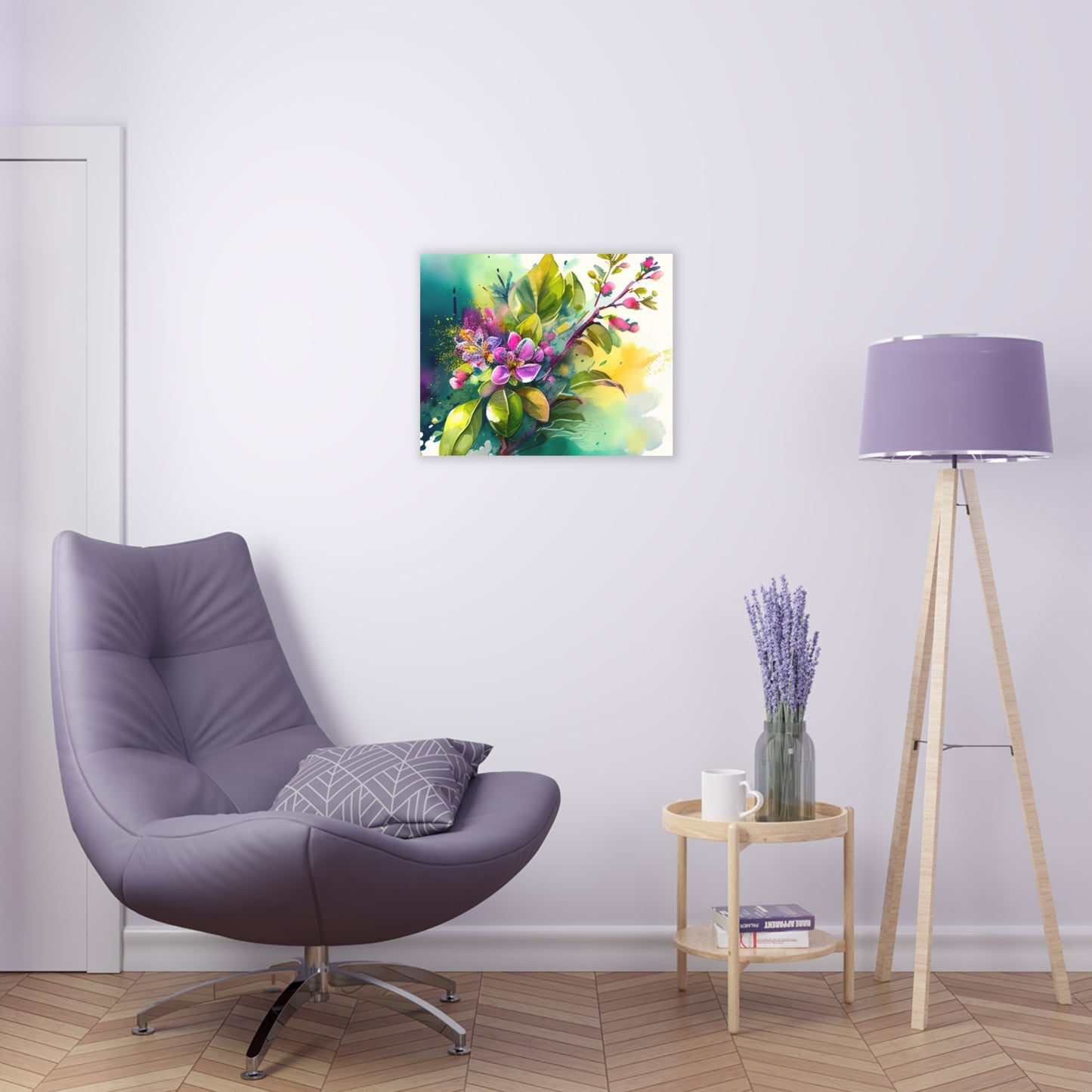 Acrylic Prints Mother Nature Bright Spring Colors Realistic Watercolor 1