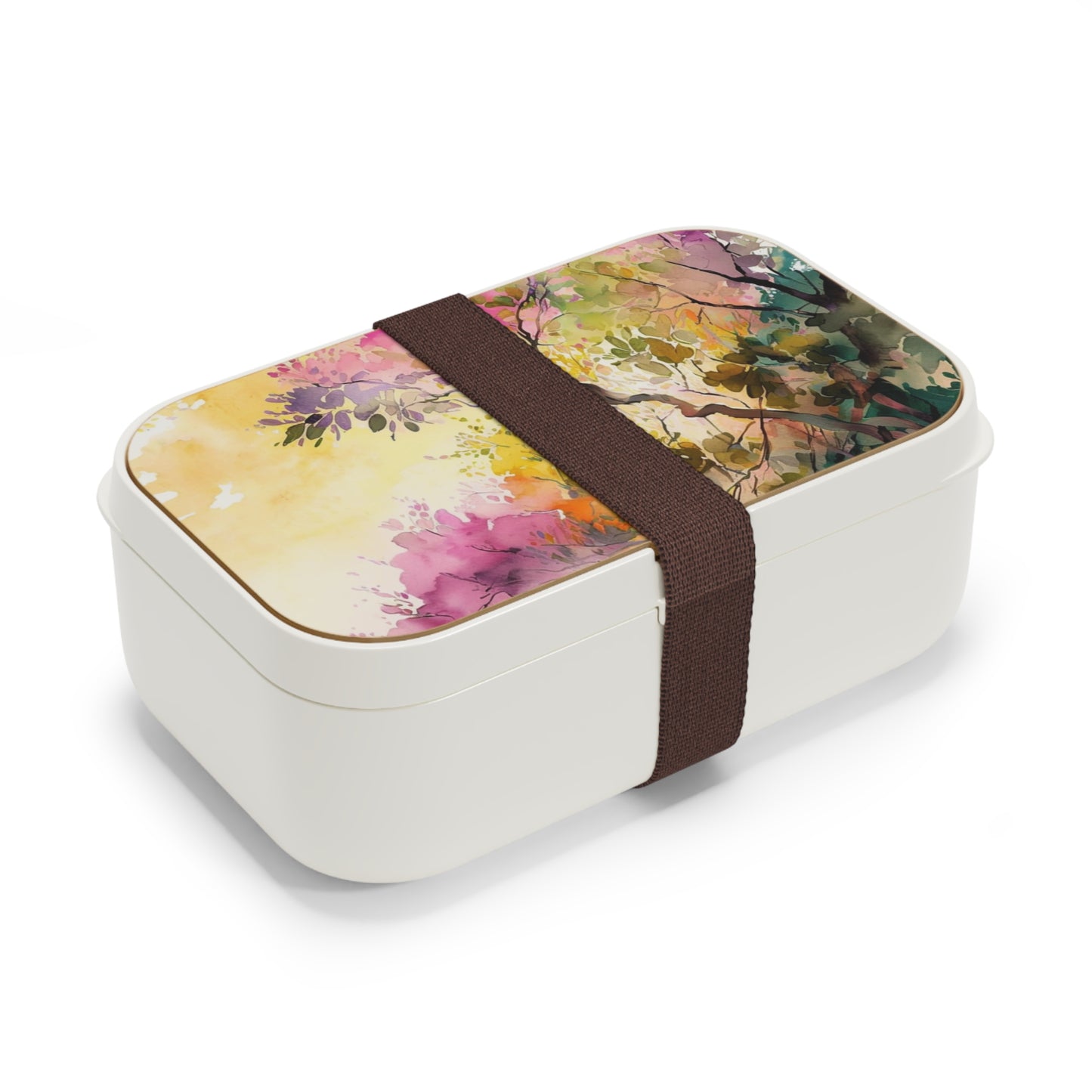 Bento Lunch Box Mother Nature Bright Spring Colors Realistic Watercolor 2