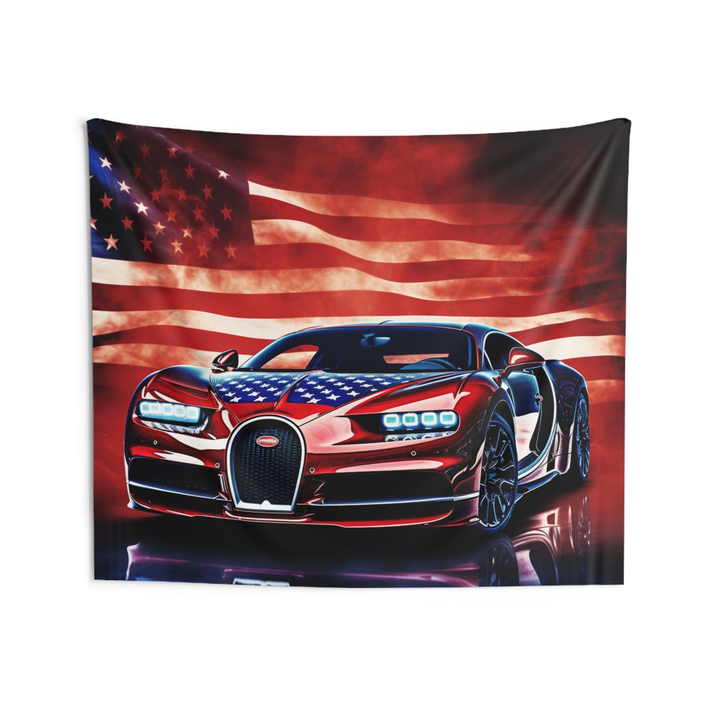 Indoor Wall Tapestries Abstract American Flag Background Bugatti 3