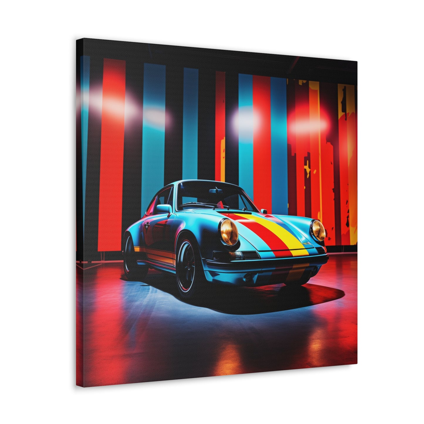 Canvas Gallery Wraps Macro American Flag Porsche 3