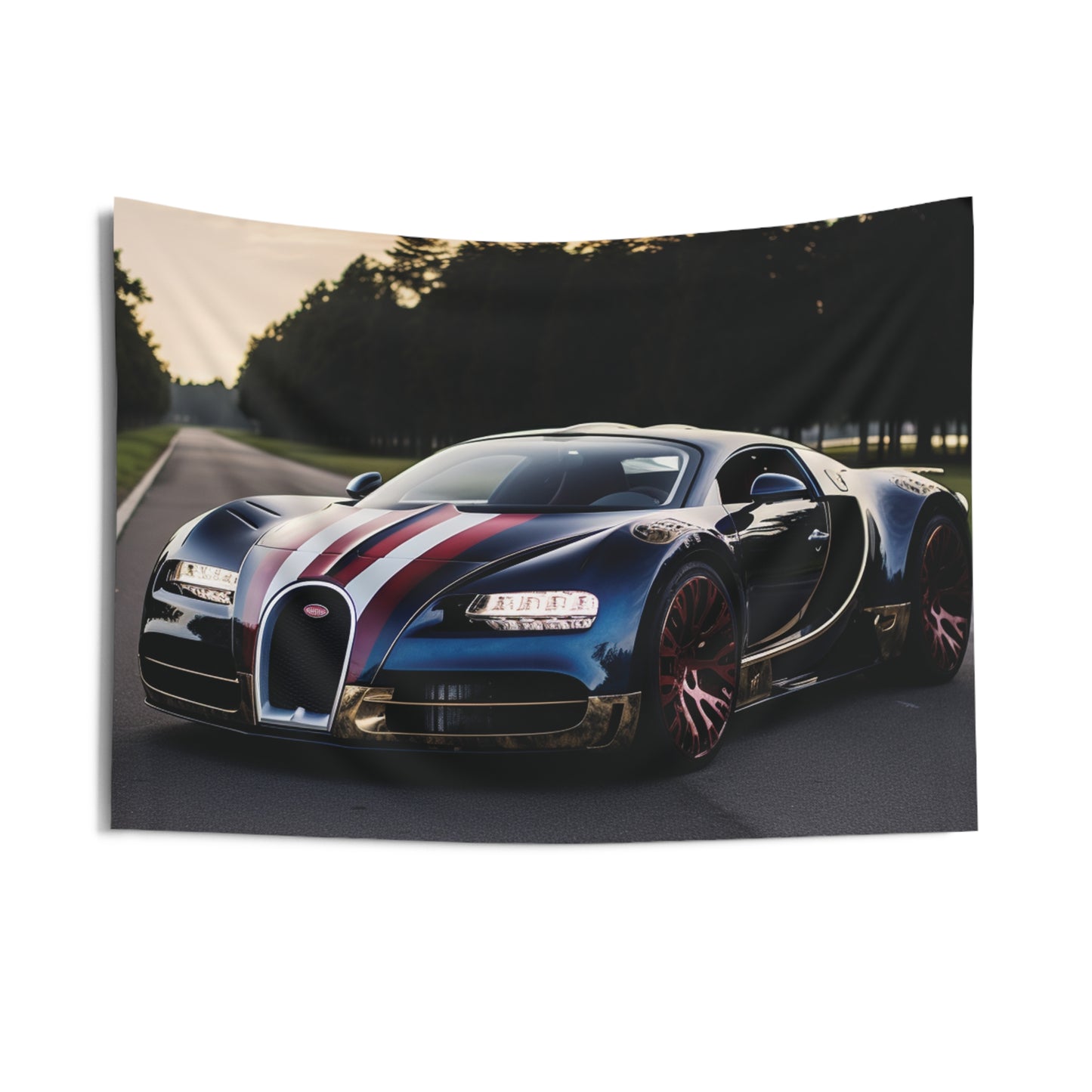 Indoor Wall Tapestries Bugatti Flag American 1