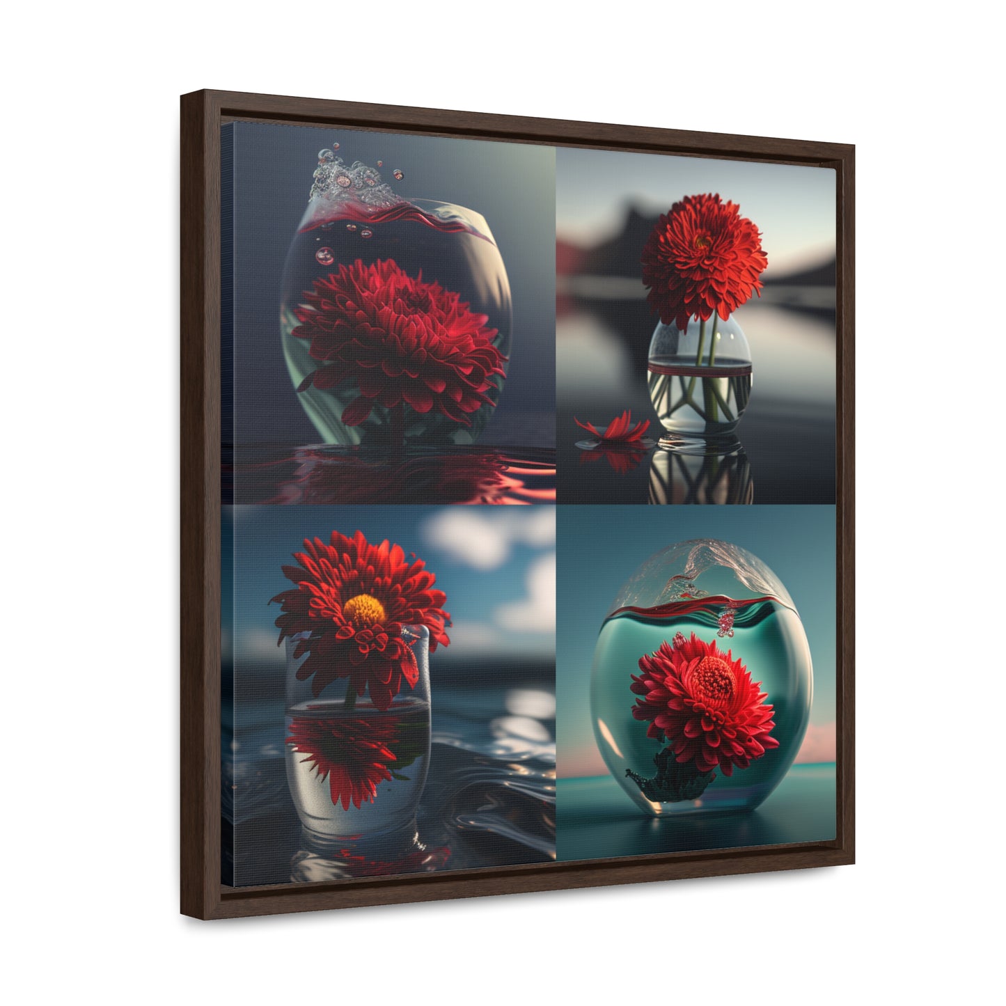 Gallery Canvas Wraps, Square Frame Chrysanthemum 5