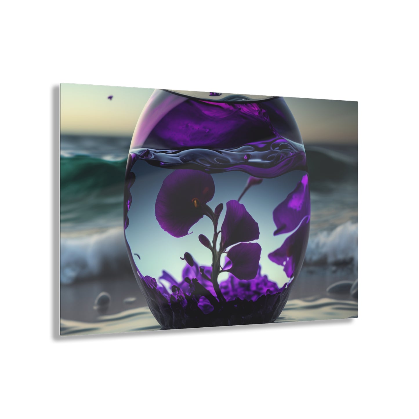 Acrylic Prints Purple Sweet pea in a vase 4