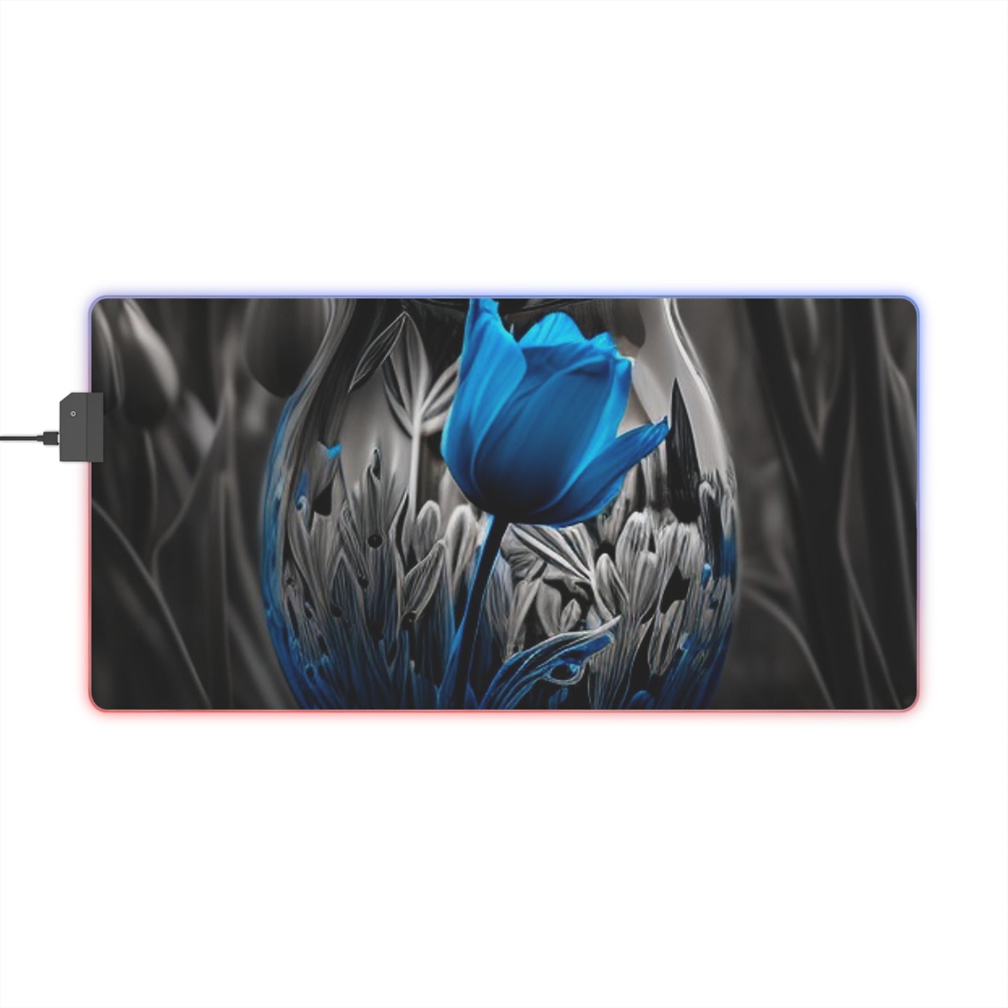 LED Gaming Mouse Pad Tulip Blue 1