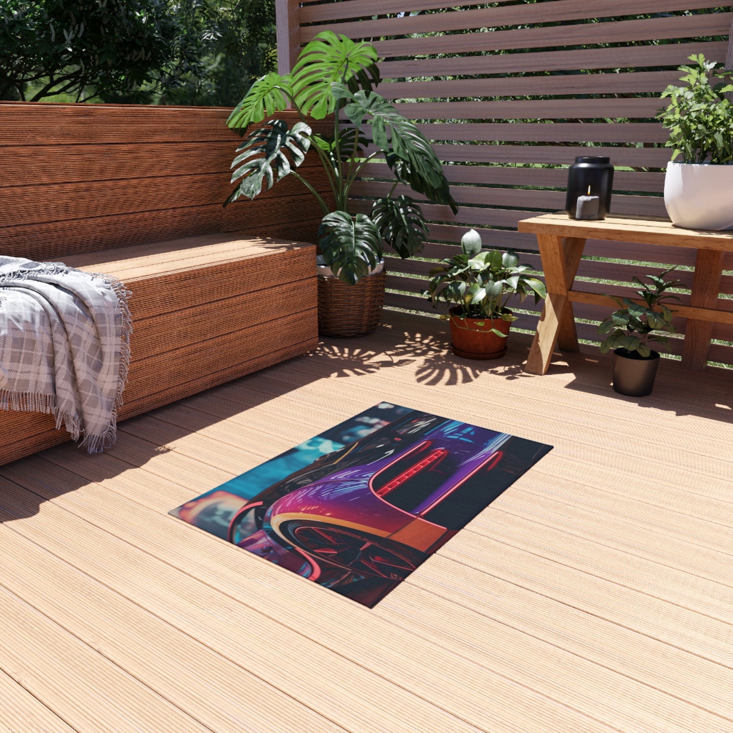 Outdoor Rug  Hyper Bugatti Neon Chiron 3