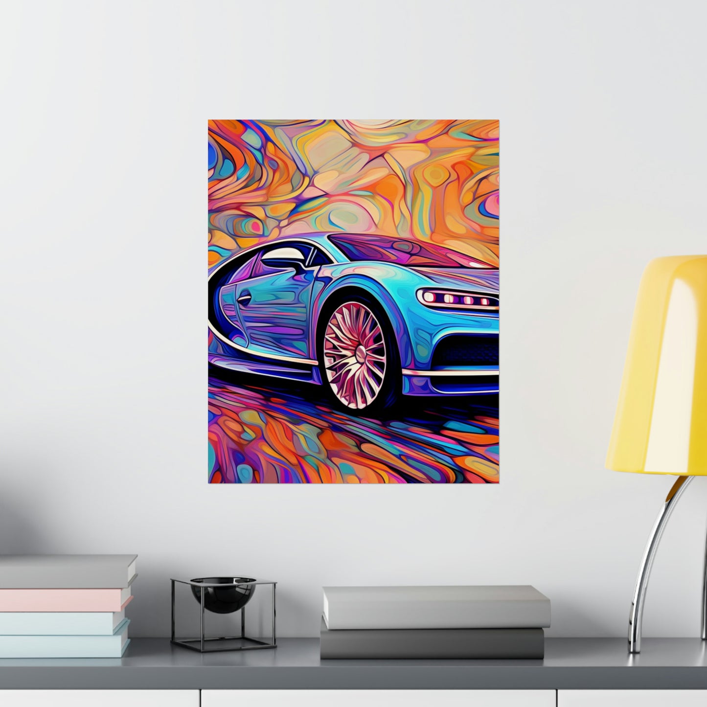 Premium Matte Vertical Posters Bugatti Abstract Concept 3