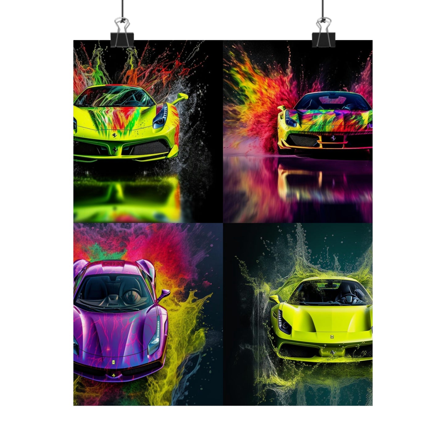 Premium Matte Vertical Posters Farrari Water 5