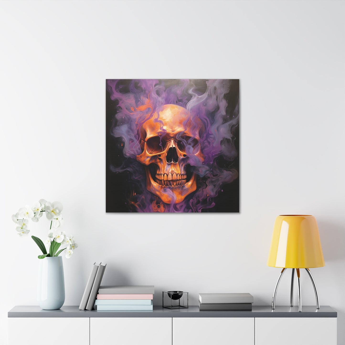 Canvas Gallery Wraps Skull Flames 4