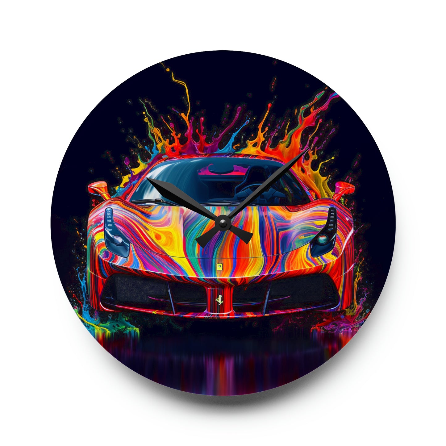 Acrylic Wall Clock Ferrari Fusion Water 4