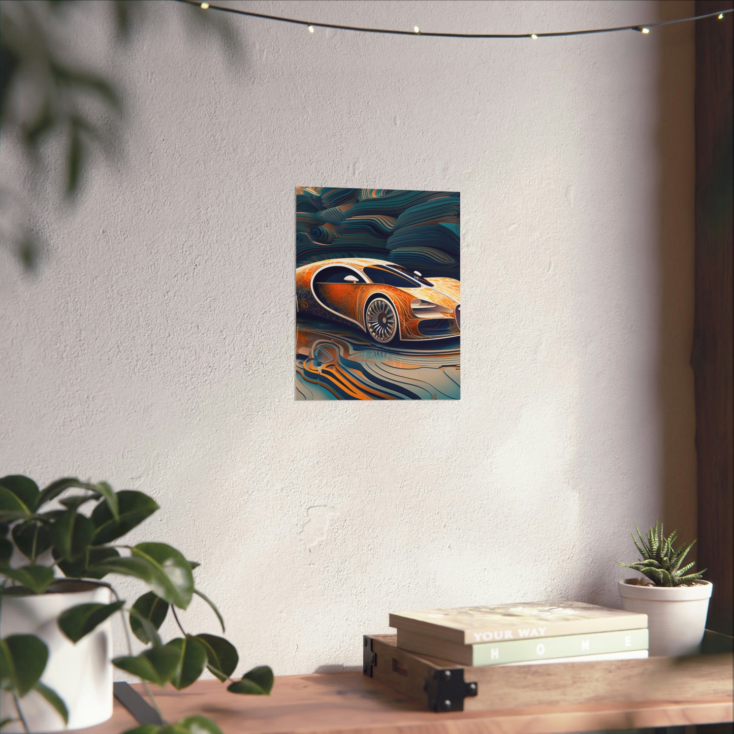 Premium Matte Vertical Posters Bugatti Abstract Flair 1